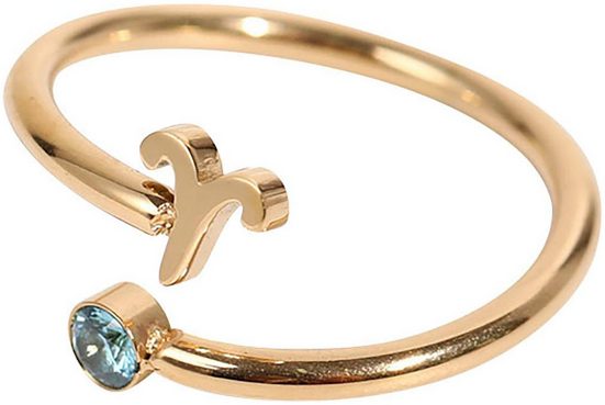 FIRETTI Fingerring Schmuck Geschenk Damenring Sternzeichen Made in Germany - mit Zirkonia (synth) mehr Flash Sale