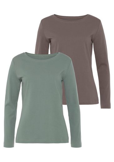 VIVANCE Langarmshirt (Packung, 2-tlg) aus besonders weicher und fester Baumwolle mehr Exklusive Angebote