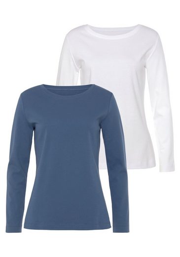 VIVANCE Langarmshirt (Packung, 2-tlg) aus besonders weicher und fester Baumwolle mehr Große Rabatte
