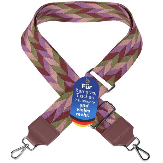 EAZY CASE Schulterriemen Schultergurte für Taschen gemustert Wechselband Taschenriemen Festivalbag verstellbar universal Violett mehr Kauf eins, bekomm eins gratis