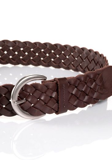 TOM TAILOR Ledergürtel TTLISA 4 cm breiter Damengürtel, Flechtledergürtel, modisches Must-Have mehr Begrenzte Freigabe