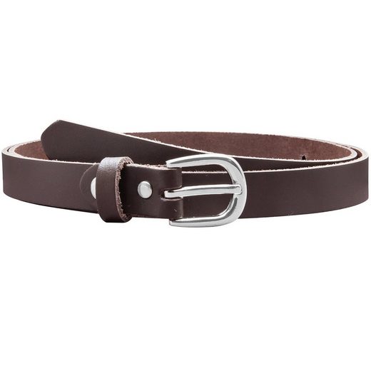 COLOGNEBELT Ledergürtel A8-SL Ledergürtel in Rot - 2 cm Breit - mit silberner abgerundeter Gürtelschließe - modern, leger, klassisch mehr Bis zu 50% Rabatt