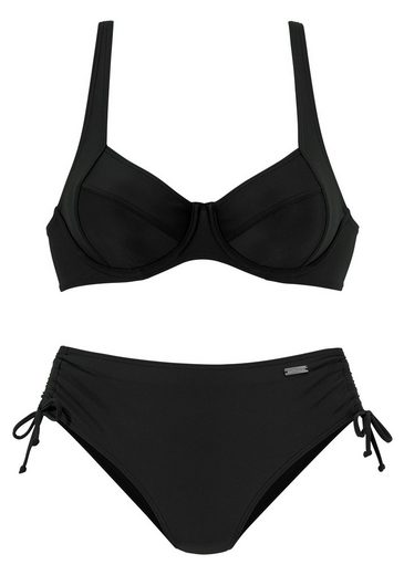 LASCANA Bügel-Bikini mit seitlich geraffter Bikinihose mehr Kostenloser Versand