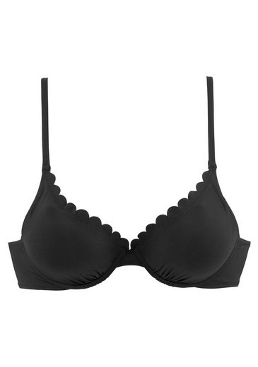 LASCANA Bügel-Bikini-Top Scallop mit Wattierung mehr Heißer Verkauf
