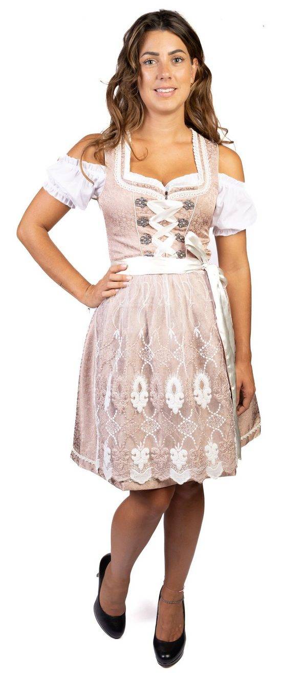 TRACHTL Dirndl DIRNDL TRACHTENKLEID DAMEN BELLA CHAMPAGNER 3.tlg mehr Speichern exportieren