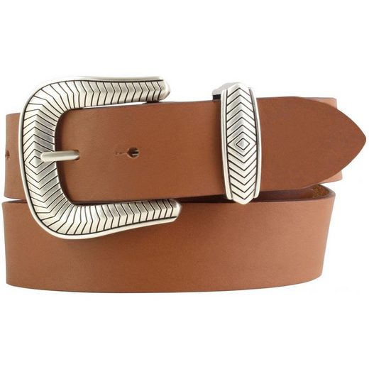 BELTINGER Ledergürtel Designer-Gürtel aus Vollrindleder mit Metall-Schlaufe 4 cm - Jeans-Gür 1-St mehr Cyber Monday