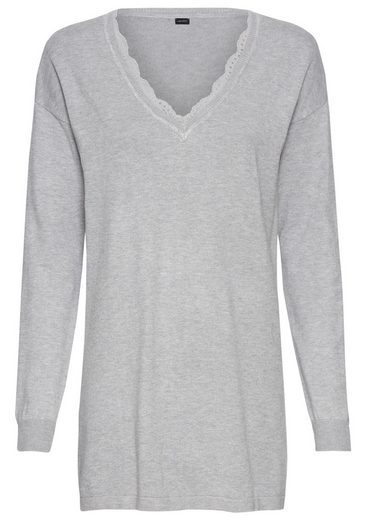 LAURA SCOTT Strickpullover mit Spitzen am Ausschnitt mehr Bis zu 60% Rabatt