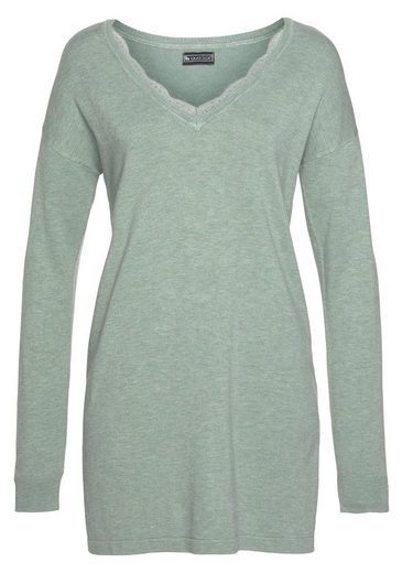 LAURA SCOTT Strickpullover mit Spitzen am Ausschnitt mehr Bis zu 60% Rabatt