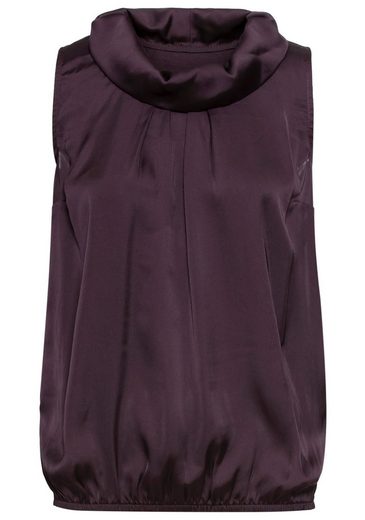 LAURA SCOTT Blusentop aus Satin und Jersey - NEUE FARBEN mehr Fabrikverkauf