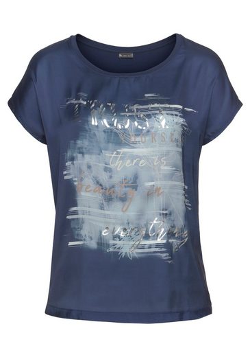 LAURA SCOTT Shirtbluse aus Satin mit dezentem Aufdruck mehr Muttertagsangebot