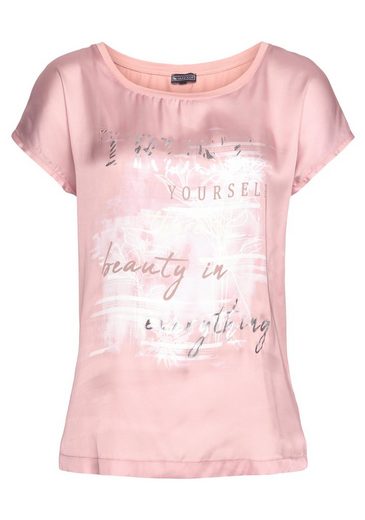 LAURA SCOTT Shirtbluse aus Satin mit dezentem Aufdruck mehr Muttertagsangebot
