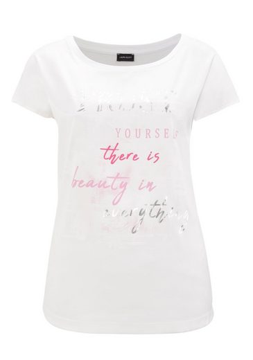 LAURA SCOTT Shirtbluse aus Satin mit dezentem Aufdruck mehr Muttertagsangebot