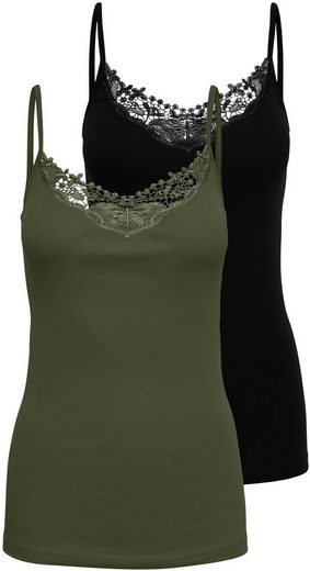 ONLY Spitzentop ONLKIRA LACE SINGLET 2PACK NOOS 2er-Pack mehr Riesige Ersparnisse