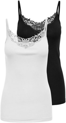 ONLY Spitzentop ONLKIRA LACE SINGLET 2PACK NOOS 2er-Pack mehr Riesige Ersparnisse