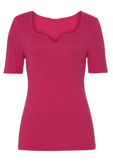 VIVANCE T-Shirt (1-tlg) mit herzförmigen Dekolleté mehr Super Sparpreis