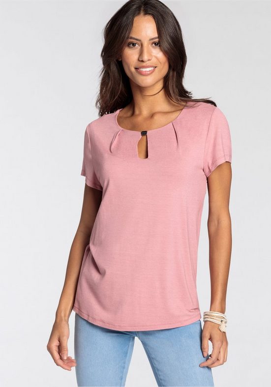 LAURA SCOTT T-Shirt mit Rundhalsausschnitt - NEUE KOLLEKTION mehr Kostenlose Rückgabe