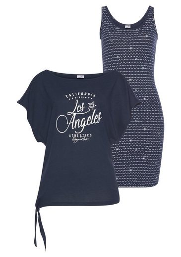 KANGAROOS Jerseykleid (2-tlg) im Set mit oversize Shirt zum Knoten mehr Riesige Rabatte