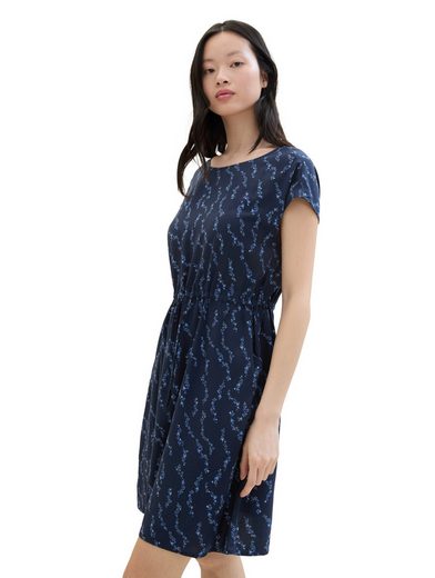 TOM TAILOR DENIM Druckkleid im Midi-Look und mit Eingrifftaschen mehr zollfrei