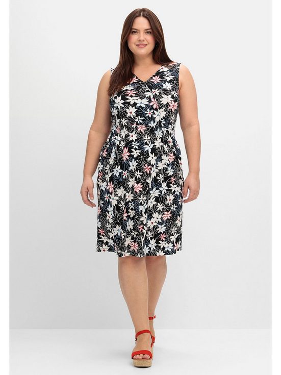 SHEEGO Jerseykleid Große Größen in Wickeloptik mehr Auslauf