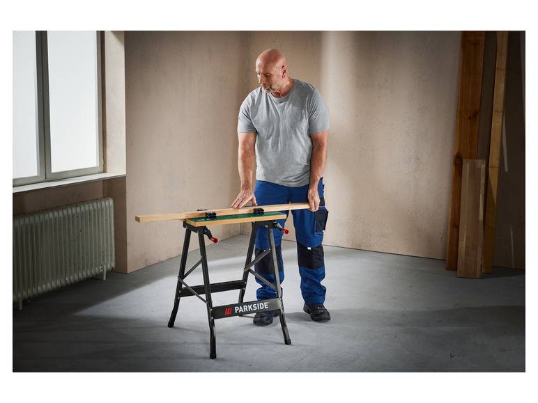 PARKSIDE® Werk- und Spanntisch, 150 kg, zusammenklappbar Auslauf