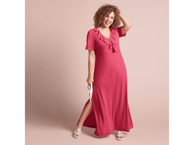 esmara® Damen Maxikleid mit langen Seitenschlitzen Muttertagsangebot