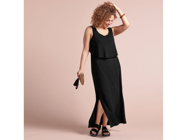 esmara® Damen Maxikleid mit langen Seitenschlitzen Muttertagsangebot