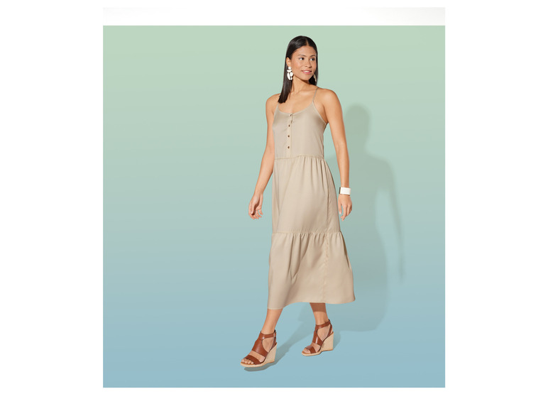 esmara® Damen Midikleid, mit Knopfleiste Zeitlich begrenztes Angebot
