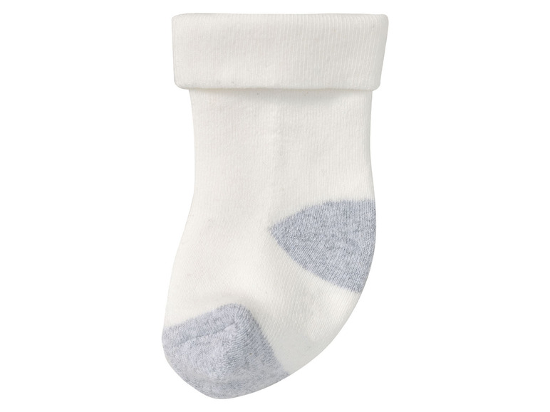 lupilu® Baby Thermo-Socken, 5 Paar, mit hohem Baumwollanteil, weiß/grau Bis zu 50% Rabatt