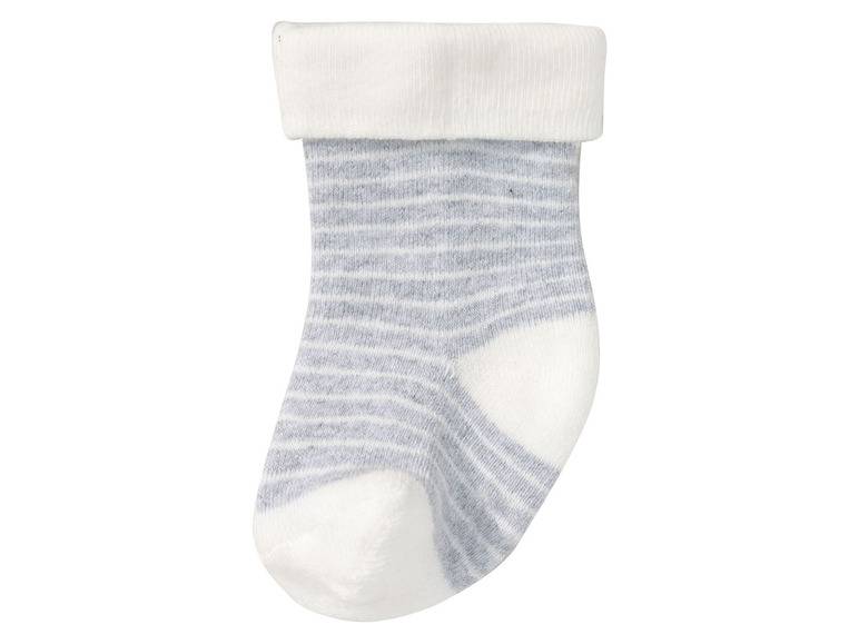 lupilu® Baby Thermo-Socken, 5 Paar, mit hohem Baumwollanteil, weiß/grau Bis zu 50% Rabatt
