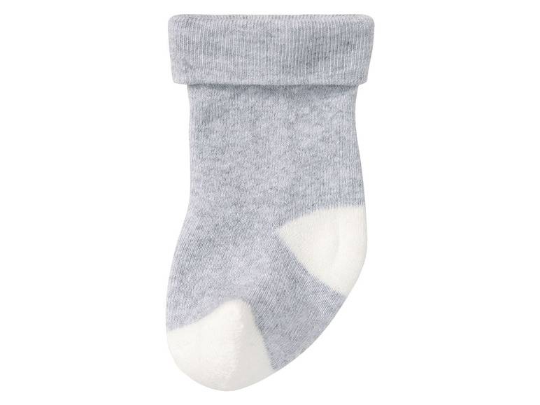lupilu® Baby Thermo-Socken, 5 Paar, mit hohem Baumwollanteil, weiß/grau Bis zu 50% Rabatt