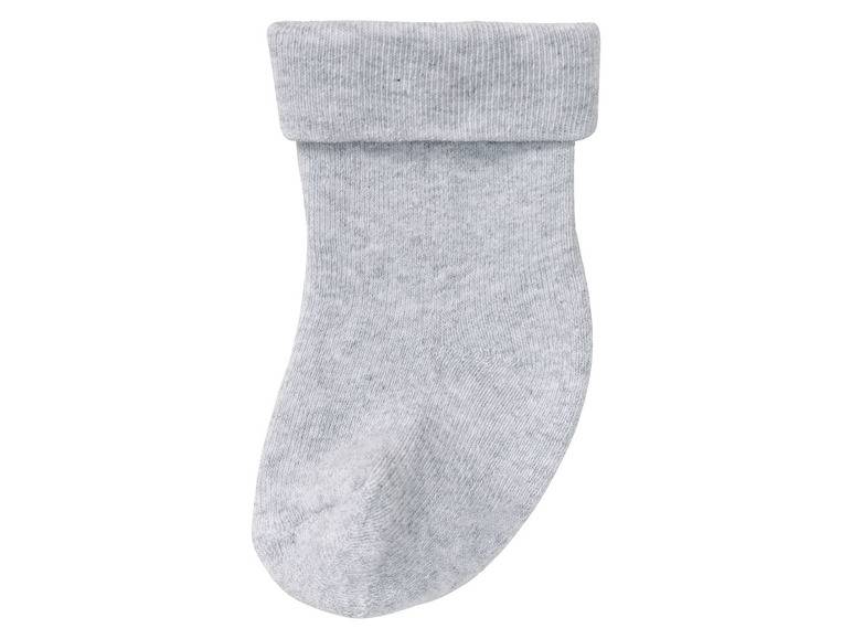 lupilu® Baby Thermo-Socken, 5 Paar, mit hohem Baumwollanteil, weiß/grau Bis zu 50% Rabatt