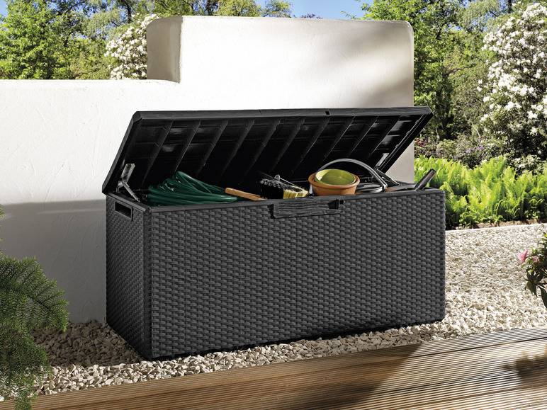 LIVARNO home Garten- und Allzwecktruhe, 340 l, PreZero, anthrazit Sonderangebot