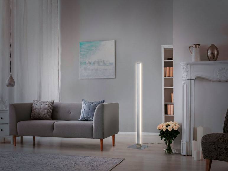 LIVARNO home LED-Stehleuchte in Mattnickel-Optik Neueste Mode