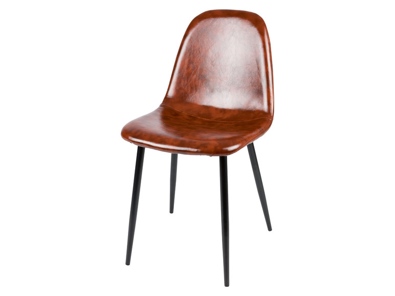 LIVARNO home Stuhl »San Diego«, braunes Kunstleder, 2 Stück Blitzangebot