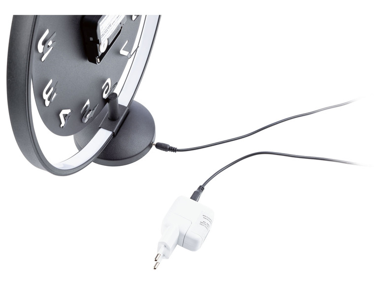 AURIOL® Tischuhr, mit LED-Leuchtring Tiefpreis