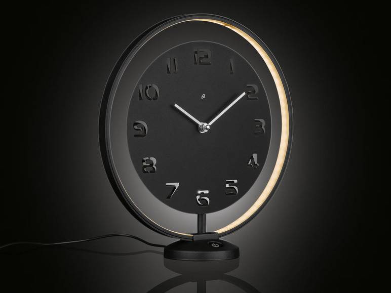 AURIOL® Tischuhr, mit LED-Leuchtring Tiefpreis