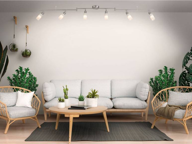 LIVARNO home LED-Deckenleuchte, schwenkbare Arme, 6 LEDs Kostenlose Rückgabe
