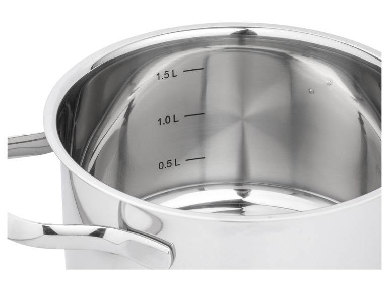ERNESTO® Edelstahl-Topf, mit Deckel, Ø 16 cm Fabrikladen