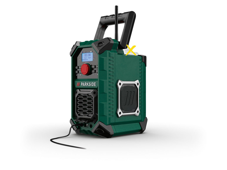 PARKSIDE® Akku-Baustellenradio »PBRA 20-Li B2« 20 V / 12 V oder Netzbetrieb, ohne Akku und Ladegerät 50% Rabatt für begrenzte Zeit