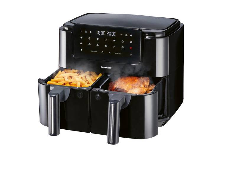 SILVERCREST® KITCHEN TOOLS Doppelzonen Heißtluftfritteuse »A1 SHLFDD 2400«, 2200–2600 W Fabrikverkauf