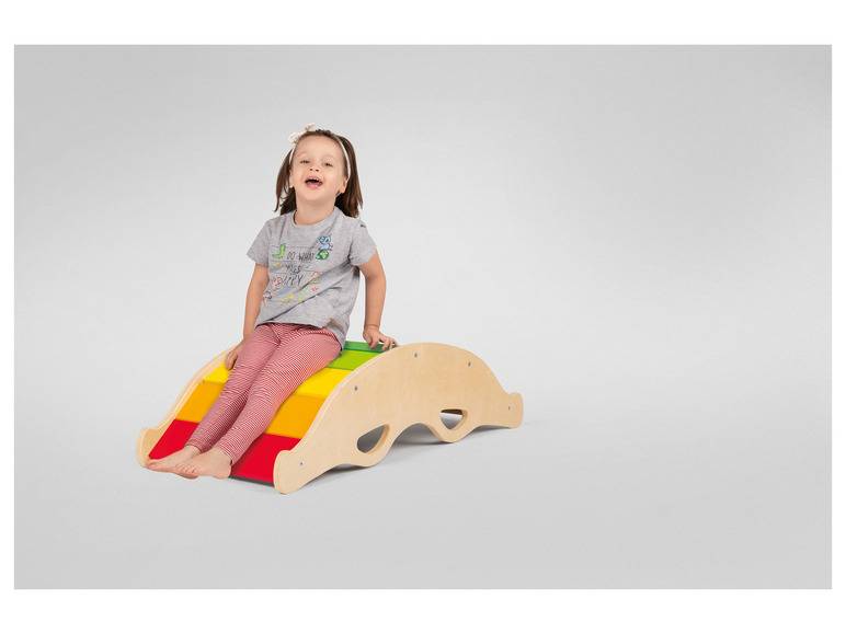 Playtive Holz Balancewippe, in Regenbogenfarben Begrenztes Angebot
