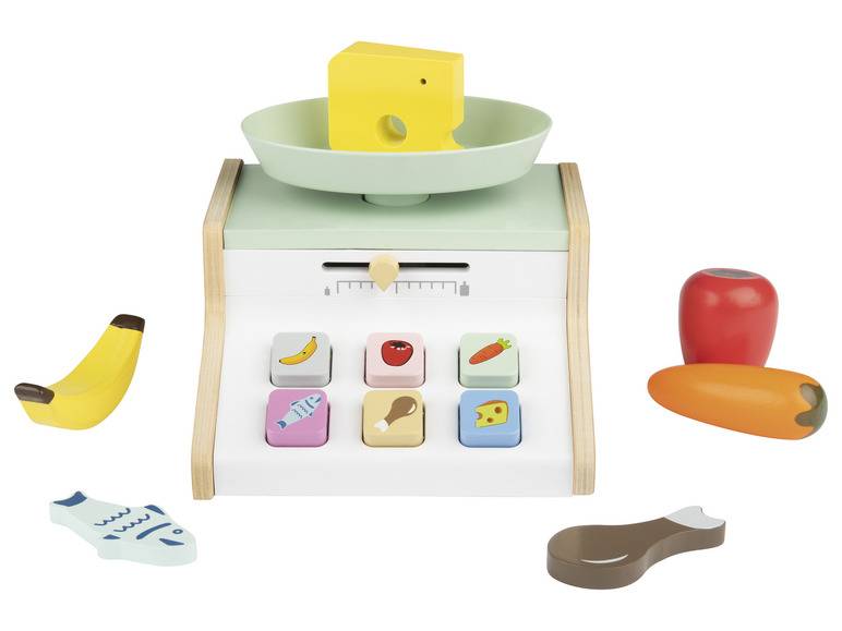 Playtive Kaufmannsladenzubehör, aus Echtholz Lagerräumung