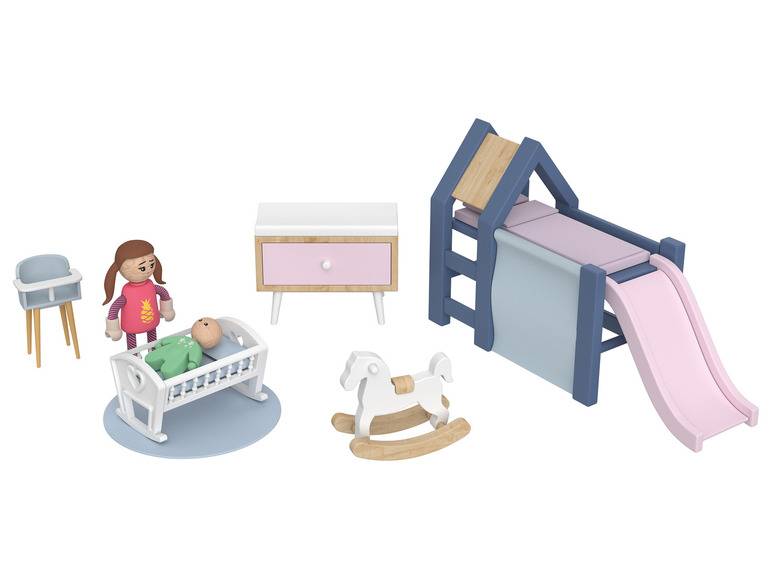 Playtive Puppenhaus-Möbel / Biegepuppen, aus Echtholz und robustem Kunststoff Top Angebot