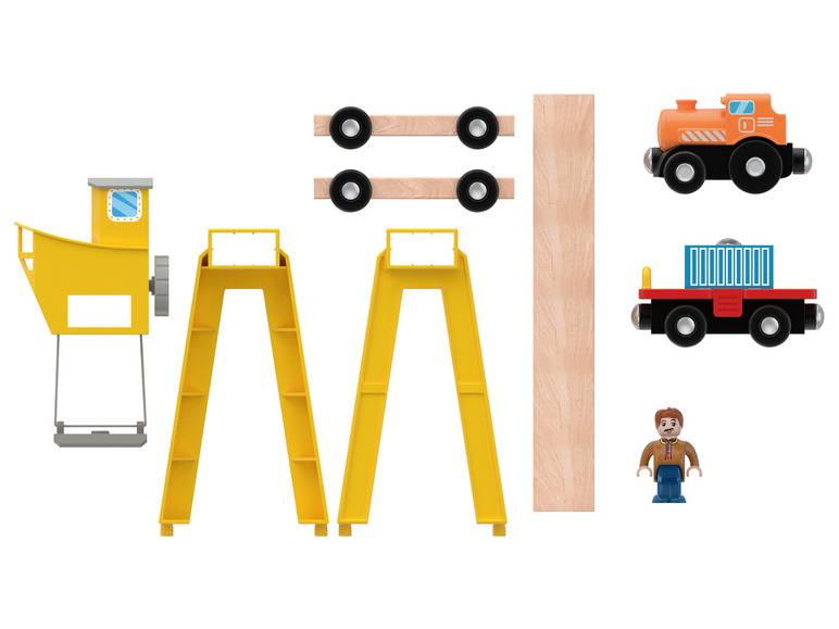 Playtive Eisenbahn Erweiterungs-Set, mit Buchenholz Kauf eins, bekomm eins gratis