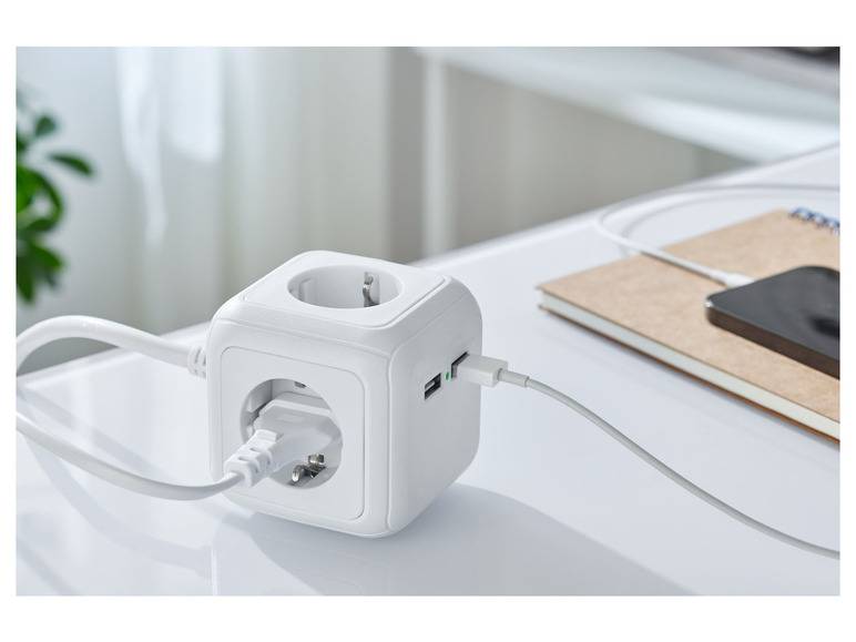 SILVERCREST® Steckdosenwürfel mit USB-Ports VIP-Rabatte