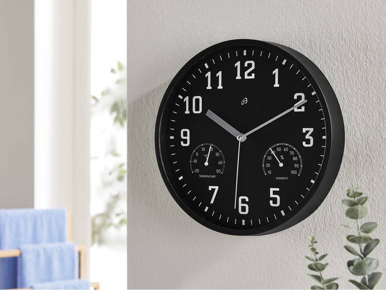 AURIOL® Wanduhr mit Thermo- und Hygrometer, Ø 25 cm Speichern exportieren