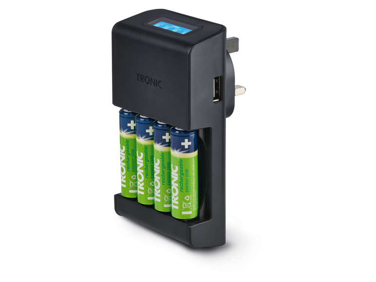 TRONIC® Akku Ladegerät mit LCD Ladeanzeige Angebote