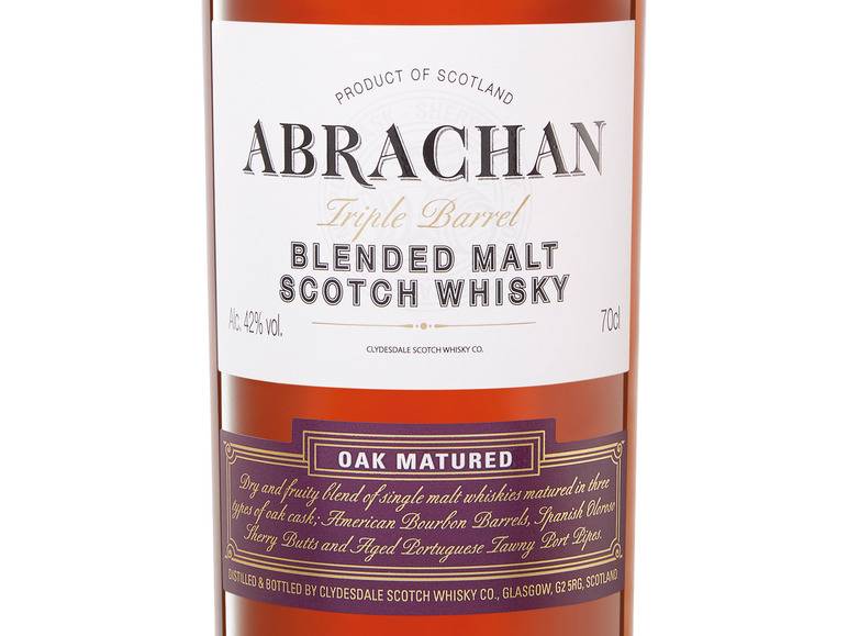 Abrachan Triple Barrel Blended Malt Scotch Whisky 42 % Vol Black Friday Preise