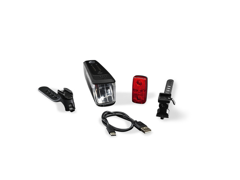 CRIVIT LED-Fahrradleuchten-Set mit Notbremsfunktion Heißer Verkauf