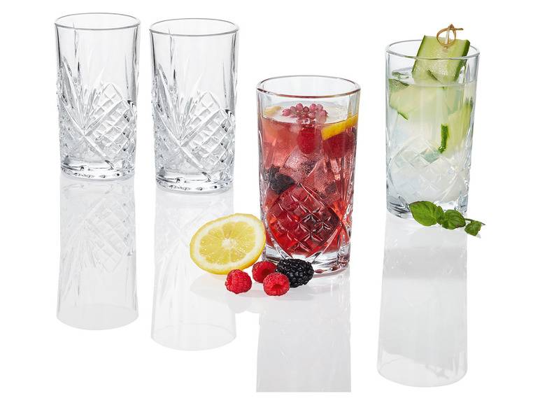 ERNESTO® Kristall-Whiskey- /Longdrinkgläser, 4er-Set Speichern exportieren